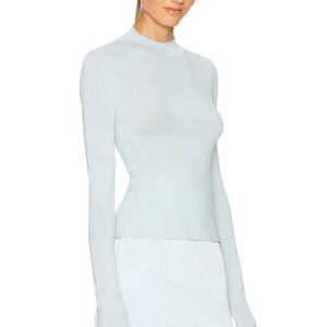 Pauline Mock Neck Sweater in Ice Blue